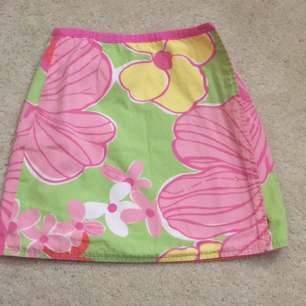 Lily Pulitzer wrap skirt girls 6X
